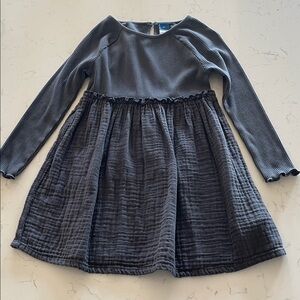 Girls charcoal gray dress - worn once for family photos!